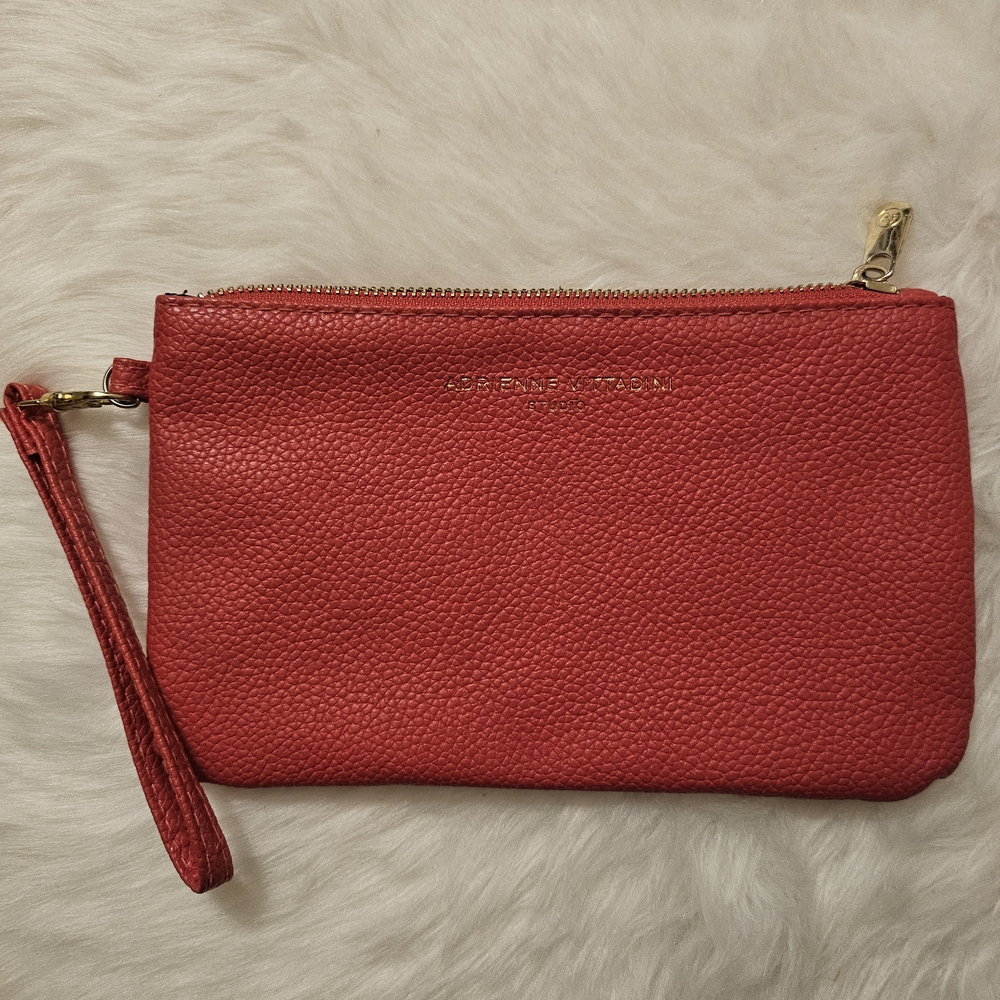 Adrienne Vittadini Red Wristlet Clutch